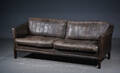 3-pers. sofa med brunt læder
