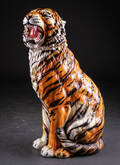 Sibirisk tiger af glaseret lertøj
