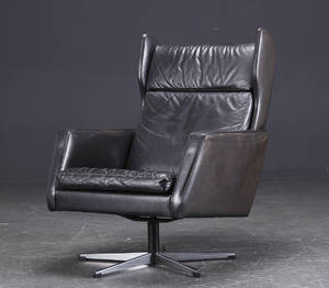 Dansk møbelproducent. Hvilestol, læder