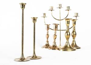 LJUSSTAKAR, ett parti, mässing, 1900-tal 