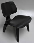 Charles Eames. LCW, lounge hvilestol i sortlaseret ask 
