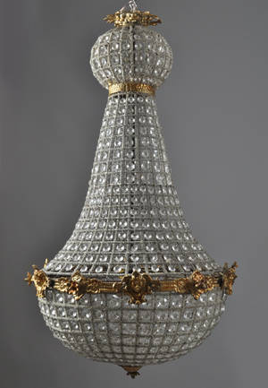 Ljuskrona med glasprismor, 1900-talets andra hälft