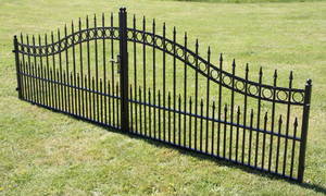 Dobbeltlåget smedejernsport med spir.