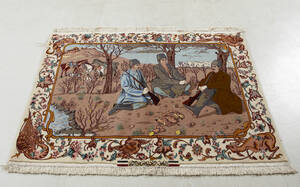 Orientmatta Isfahan med silkesvarp