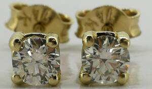 Earrings in 14k with brilliant cut diamonds 0.46 ct This lot has been put up for resale under the new lot no. rnrn4764822