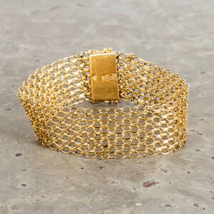 ARMBAND, x-länk, 18k guld, vikt ca 23,5 g 