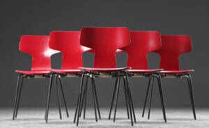 Arne Jacobsen. Seks T-stole, model 3103 6