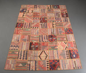 Patchwork Kelim Tæppe 302 x 213 cm.