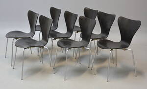 Arne Jacobsen. Otte Syvere stole, model 3107 8
