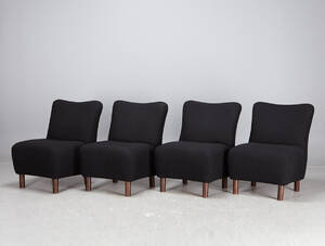 Fåtöljer, svarta, 4 st Denna vara har satts till omförsäljning under nytt varunummer4319130