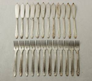 Fiskbestick, 12 gafflar  12 knivar