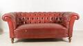 SOFFA, skinn, Chesterfield modell, 1900-tal.