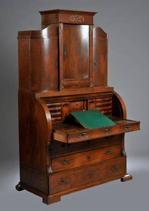 Senempire chatol af egetræ, ca. 1840