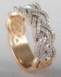 Ring in 9k set with diamonds 0.57 ct