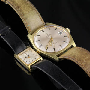 Omega. Genève Automatic herreur samt De Ville dameur 2