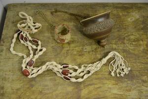 Macramé samt amplar, 2st