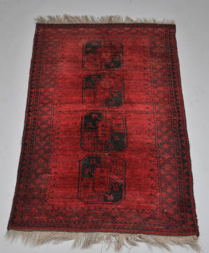 Afghan, handknuten matta, 161 x 109 cm