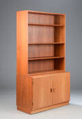 Børge Mogensen. Reol med skabsunderdel, teak 2