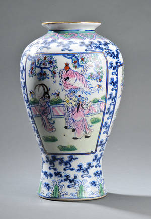 Kinesisk vase af porcelæn