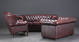 Sofagruppe, Chesterfield stil 3