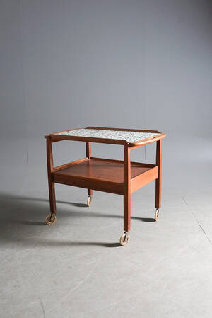 Serveringsvagn i teak, 195060-tal.