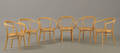 Wienerstole. Sæt på seks armstole af formbøjet bøg 6