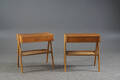 Nattduksbord, ett par, fanerad i teak och bok 1960-tal 2
