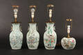Fire Kinesiske bordlamper af porcelæn 1900 tallet 4