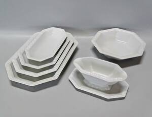 Parti servisdelar, Rosenthal, 6 delar, fat och skålar