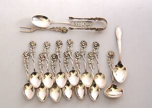 SILVERFÖREMÅL, 17 delar, 145 gram.