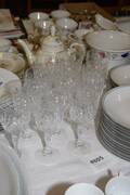 Vitvinsglas i kristall, ca 12 st, H 18 cm