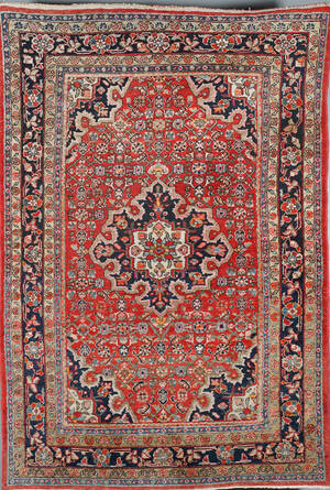 Orientalisk handknuten matta, ca 223 x 155 cm.