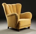 Dansk møbelproducent, lænestol, velour, 1940erne 