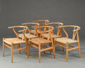 Hans J. Wegner. Seks stole af eg, model CH24 Y-stol 6