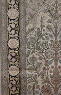 Figural silkesmatta, Kashmir, 190x121