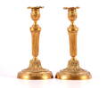 LJUSSTAKAR, 1 par, förgylld brons, 1900-tal.