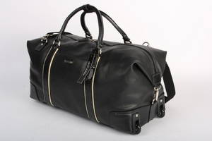 Apples. Weekendtaske i sort læder.