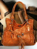 Karen Ly Designer taske. Made in France. Model AVIDITE´ GLAMOUR COGNAC SAC