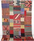 Persisk Patchwork Kelim mått 248 x 172 cm
