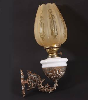 Väggfotogenlampa, 181900-tal