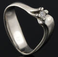 Solitaire ring ca. 0.10 ct.