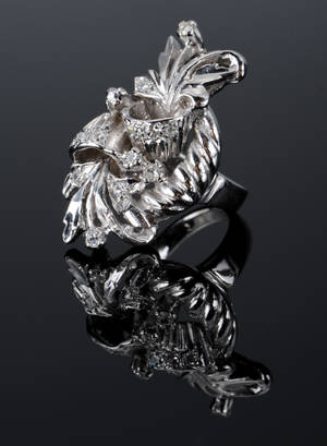 Diamantring - ca. 0.28 ct.