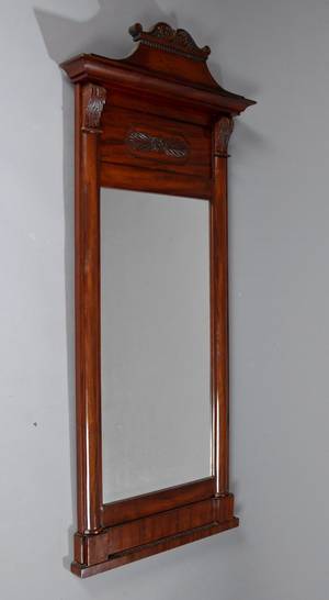 Senempire spejl af mahogni, ca. 1840
