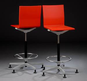 Maarten Van Severen høj barstol model 04. rød 2