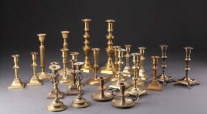 24 stager af messing, 1800-1900-tallet 24