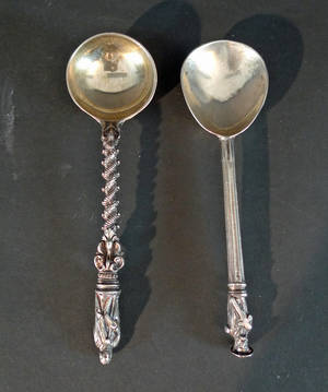 Pilgrimsskedar, 2 st, england o okänd 161 gr