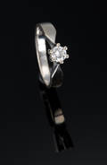 Brillant solitairering - ca. 0.30 ct.