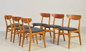 Dansk Møbelproducent. Sæt på seks stole i teak. 1950erne 6