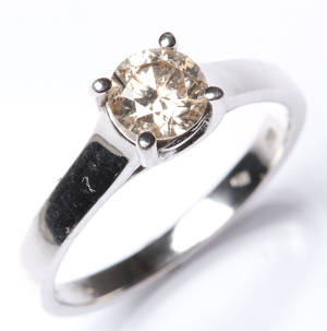 Solitairering. Ca. 0.65 ct