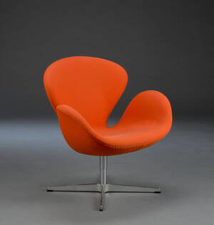 Arne Jacobsen. Svanen, lænestol, uld